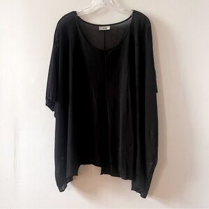 Acne Zorah Knit Oversized Lightweight Black Sweater Size L